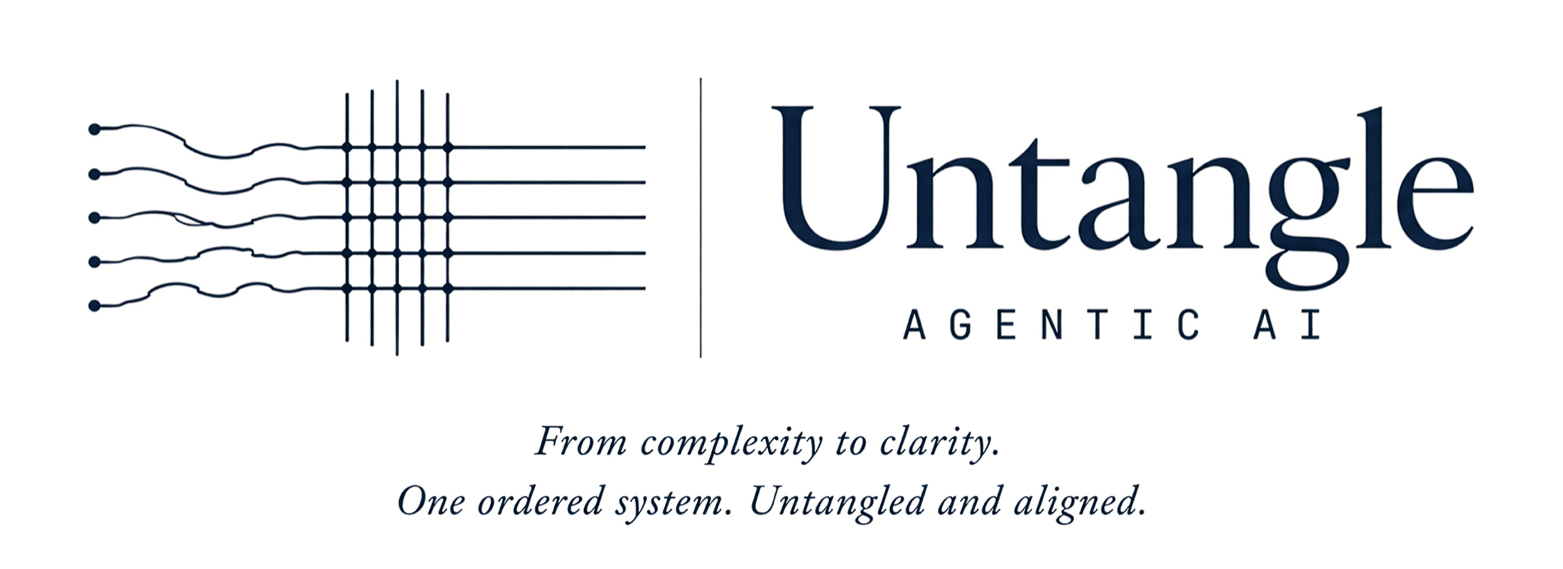 Untangle Agentic AI. From complexity to clarity. One ordered system. Untangled and aligned.